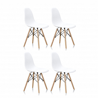 Aga 4x Jídelní židle Bílá