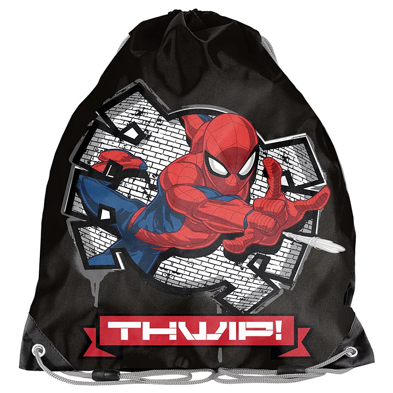 Dětský vak na záda se superhrdinou, černý