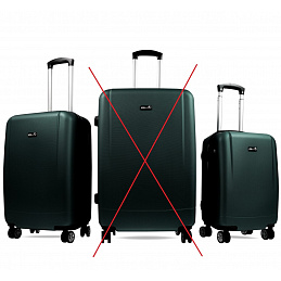 Aga Travel Sada cestovních kufrů Tmavě zelená, vel. M + S, 6CZ020  - II. JAKOST