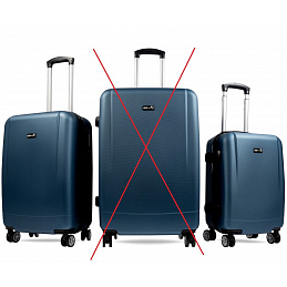 Aga Travel Sada cestovních kufrů, vel. M + S Tmavě modrá 6CZ029 - II. JAKOST
