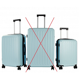 Aga Travel Sada cestovních kufrů vel. M+S Modrá 6CZ034 - II. JAKOST
