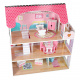 Aga MDF Domeček pro panenky s nábytkem 70 cm Růžový LED