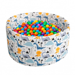 Aga Suchý bazén 90x40 cm s míčky Dinosauři
