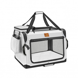Tresko Přepravka pro psy a kočky 70x52x52 cm Světle šedá