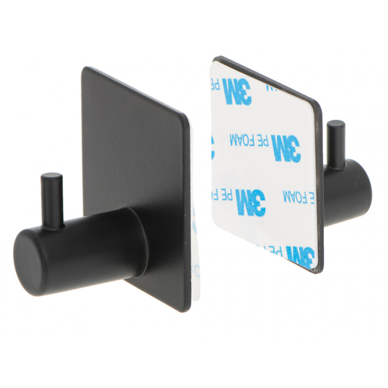 Aga Samolepící koupelnový háček Černý