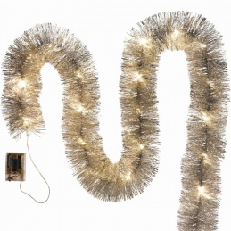 Stříbrný LED vánoční řetěz