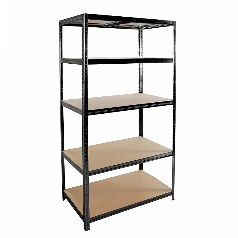 Linder Exclusiv Kovový regál 180x90x40 cm 5 polic Černý 6DAZ600 - II. JAKOST