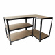 Linder Exclusiv Kovový regál 180x90x40 cm 5 polic Černý