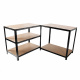 Linder Exclusiv Kovový regál 180x90x40 cm 5 polic Černý
