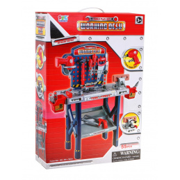 Velká dílna pro děti 3+ Stůl na nářadí 55 el. + Elektrický šroubovák + Interaktivní funkce