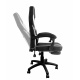 Aga Kancelářská židle Černo - Bílá s opěrkou pro nohy