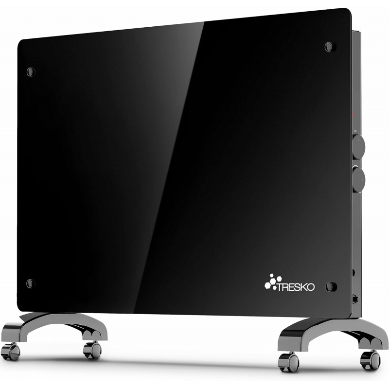 Tresko Skleněný konvektor 1500 W GPH-15 Černý