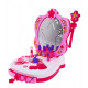 Interaktivní přenosný toaletní stolek pro dívky 3+ Zrcadlo + kosmetika + příslušenství
