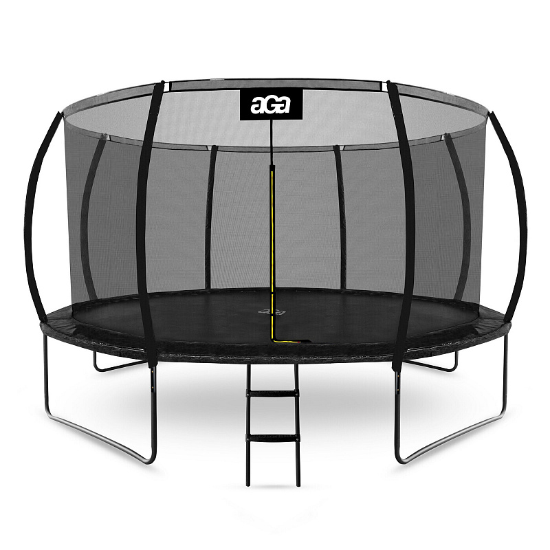 Aga SPORT EXCLUSIVE Trampolína 366 cm Černá + ochranná síť + žebřík 6SAF045 - II. JAKOST