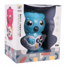 Interaktivní dětská sova 18m+ Režim jízdy + zvuky + světla + pohyblivé oči zobák křídla