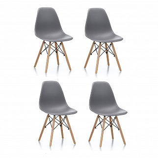 Aga 4x Jídelní židle Šedá