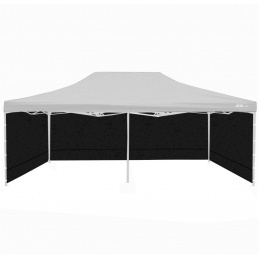 Aga Bočnice k prodejnímu stánku 3x6m Černá