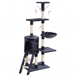 Aga Škrabadlo pro kočky 47x35x136 cm Tmavě šedá