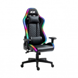 Aga Herní židle s RGB podsvícením Černá