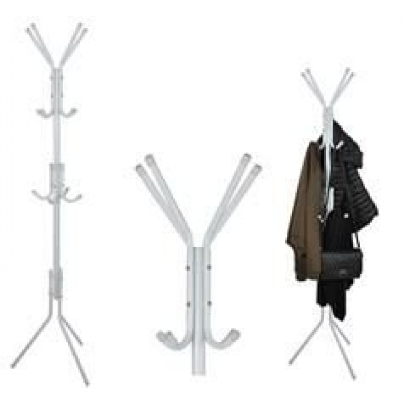 Stojanový věšák 175 x 42 cm Bílý ISO 5342