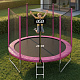 Aga SPORT TOP Trampolína 250 cm Růžová + ochranná síť + žebřík