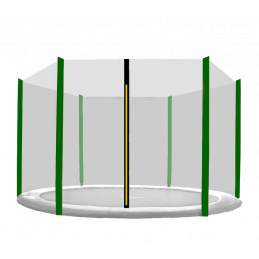 Aga Ochranná síť 250 cm na 6 tyčí Černá síť / Tmavě zelená
