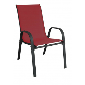 Linder Exclusiv Zahradní křeslo STAPEL MC330885 Tmavě červené