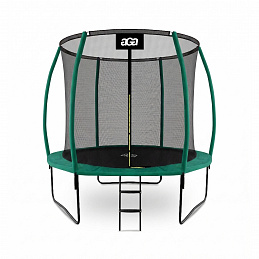 Aga SPORT EXCLUSIVE Trampolína 250 cm Tmavě zelená + ochranná síť + žebřík - II. JAKOST