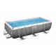 Power Steel 404x201x100 Imitace ratanu 13x6FT BESTWAY 6in1 Rack Pool + čerpadlo + žebřík