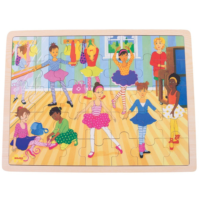 Bigjigs Toys Dřevěné puzzle baletky 35 dílků 2DZ139 - II. JAKOST