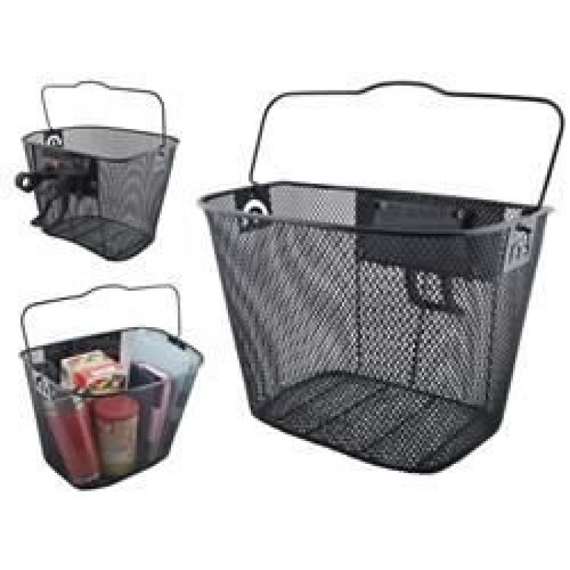 Koš na řídítka s klipem Černý ISO 2355