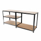 Linder Exclusiv Kovový regál 180x90x40 cm 5 polic Černý