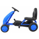 První šlapací motokára pro mládež Modrá + Řetězový pohon + Gumová kola