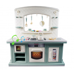 Doloni Plastová kuchyňka Tyrkysová + příslušenství 34 ks