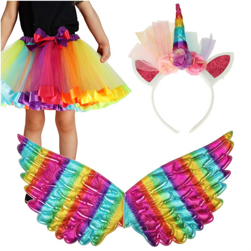 Kostým jednorožce sukně čelenka křídla