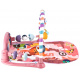 Aga Vzdělávací podložka s klavírem a chrastítky Růžová