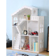 Aga LULILO Regál na hračky - domeček 2v1 CALLA 116 cm XXL