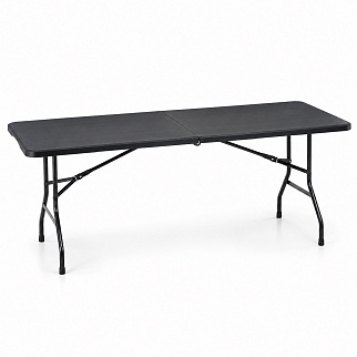 Aga Zahradní skládací stůl 180x70x74 cm Černý