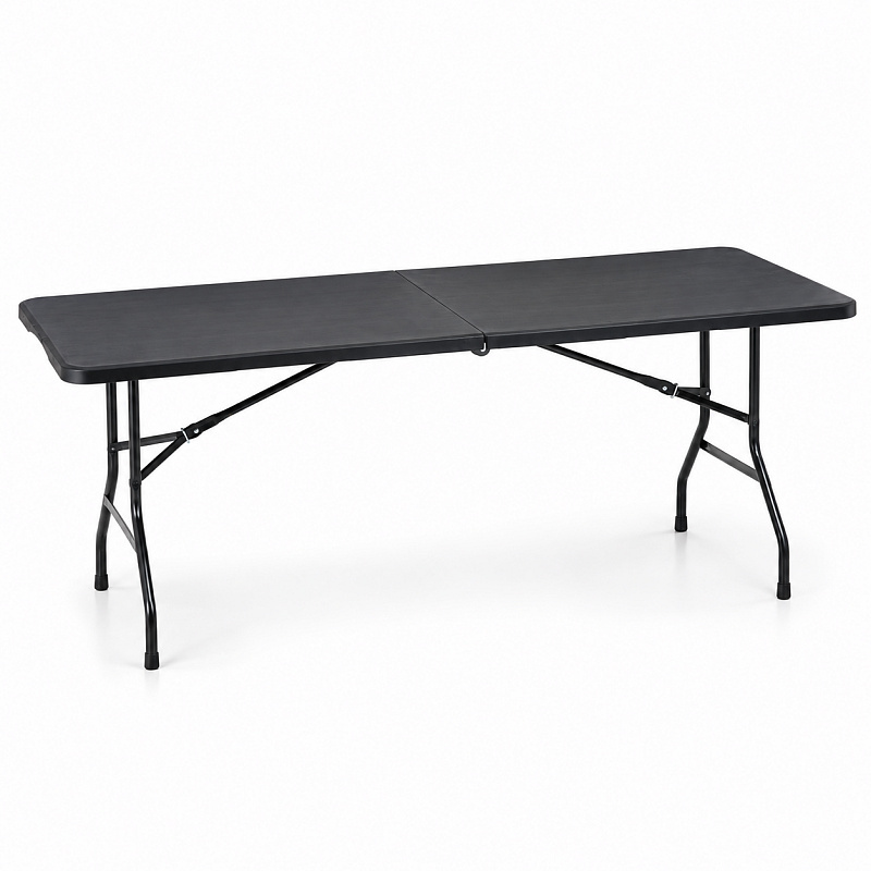 Aga Zahradní skládací stůl 180x70x74 cm Černý