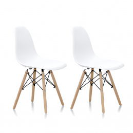 Aga 2x Jídelní židle Bílá