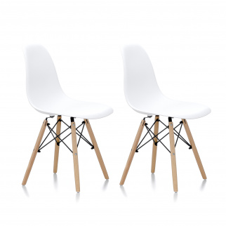 Aga 2x Jídelní židle Bílá