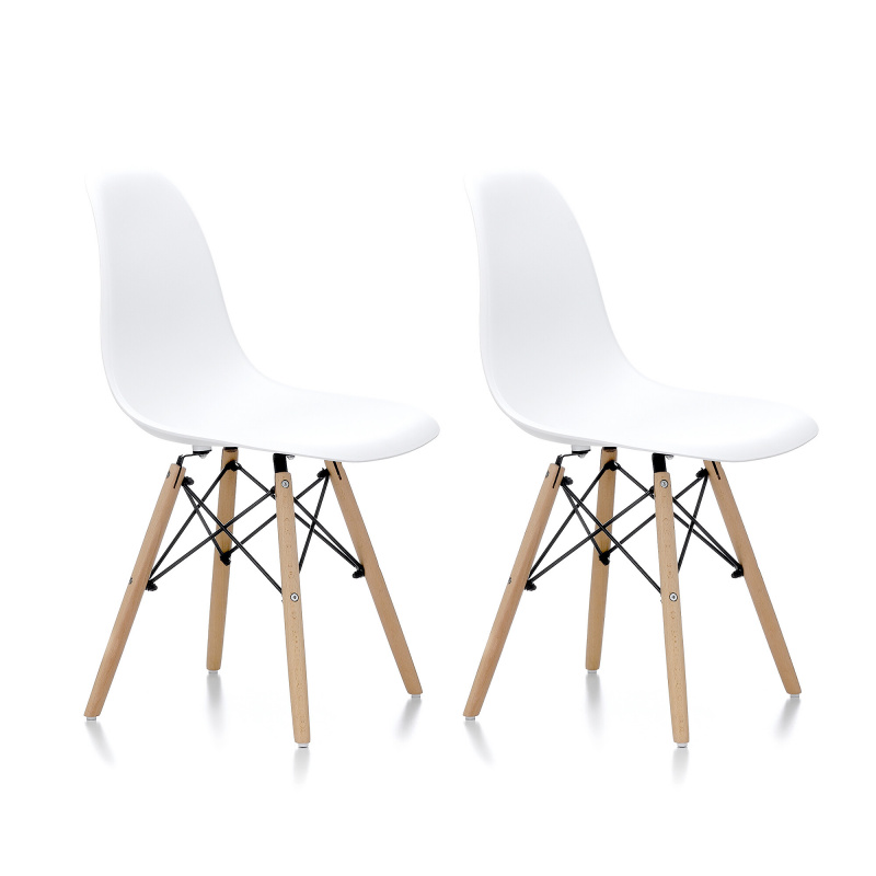 Aga 2x Jídelní židle Bílá