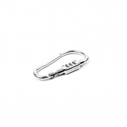 Aga Karabina s kódovým zámkem 9x4,8 cm Stříbrná