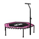 Aga FITNESS Trampolína 130 cm Růžová + madlo