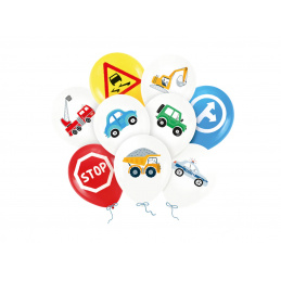 Aga4Kids Latexové balónky Auto 30 cm 9 ks