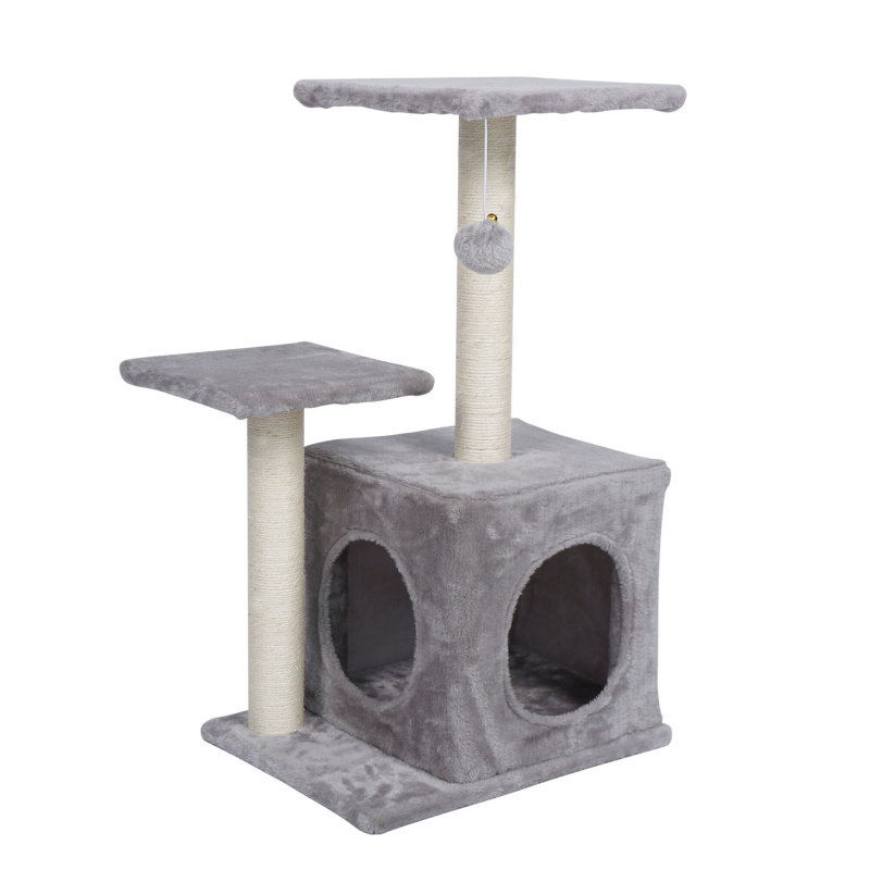 Aga Škrabadlo pro kočky 30x45x70 cm Šedá