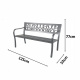 Aga Kovová zahradní lavice 125x53x77 cm