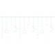 Světelný závěs hvězdy, měsíc 138 LED studená bílá ISO 11330