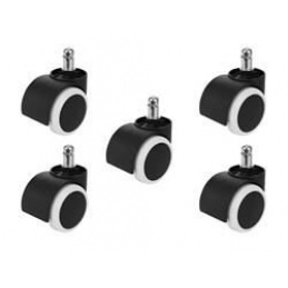 Kolečka kancelářské židle - 5 ks - bílá