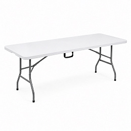 Aga Zahradní skládací stůl 180x74x74 cm Bílý